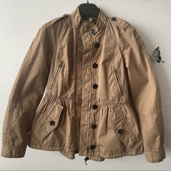 Burberry Brit peplum cargo rain jacket - Picture 2 of 16